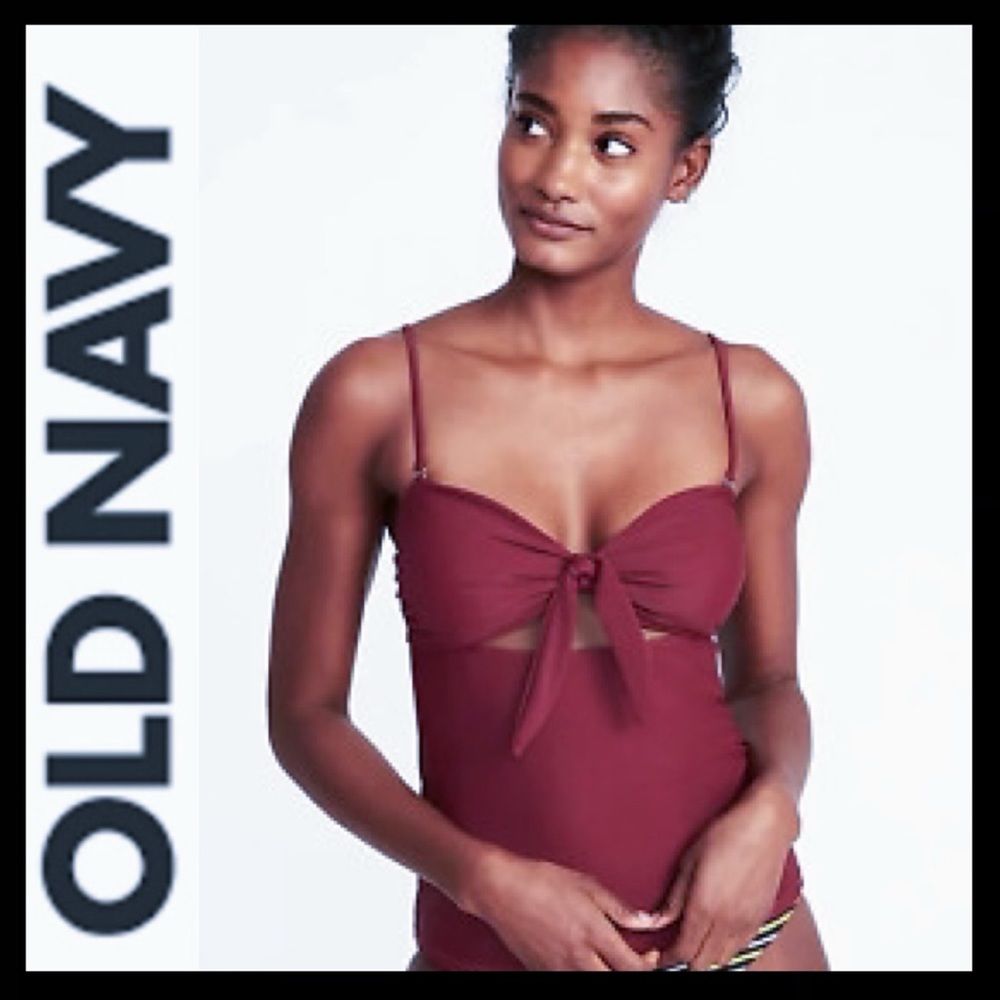 NWT Old Navy Tie Front Tankini Top